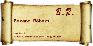 Bazant Róbert névjegykártya