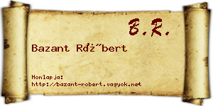 Bazant Róbert névjegykártya